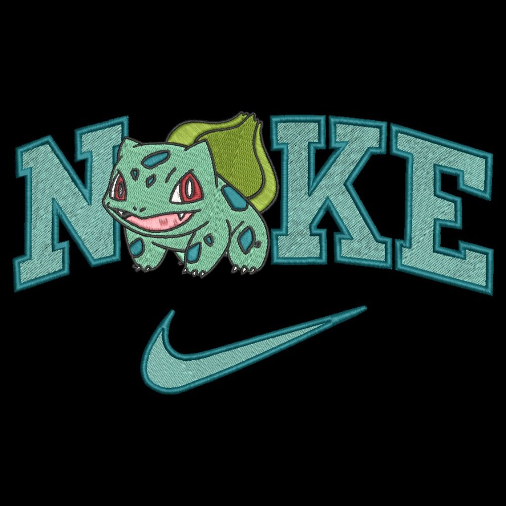 Nike Pokemon Bulbasaur HOODIE Embroidered Adult Unisex Hooded Gamer Sweatshirt